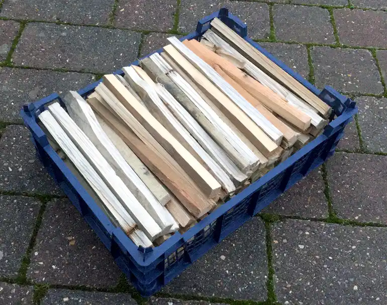 A crate full of kindling